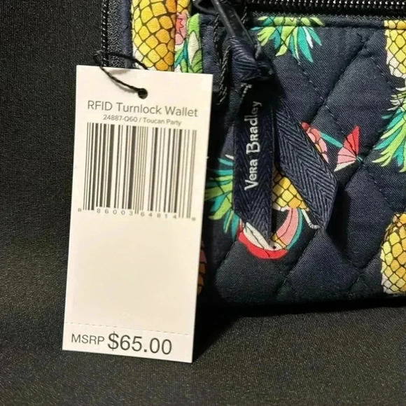Vera Bradley RFID Turnlock Wallet - Toucan Party (NWT) - Picture 6 of 6